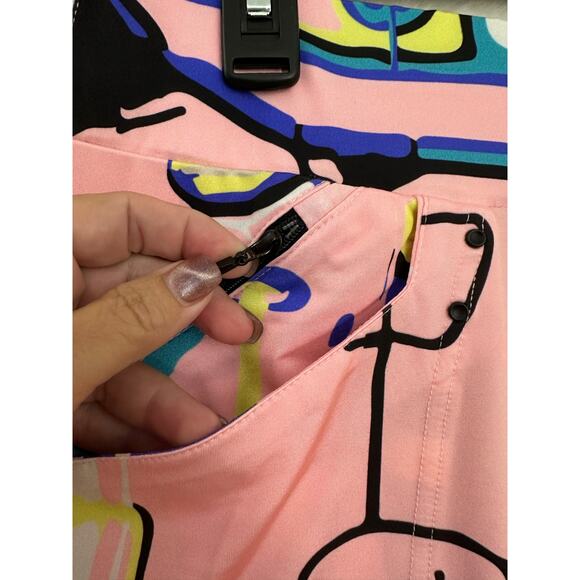 Jamie Sadock Pink Print Skort 14 Golf Tennis Pickleball - Picture 6 of 12